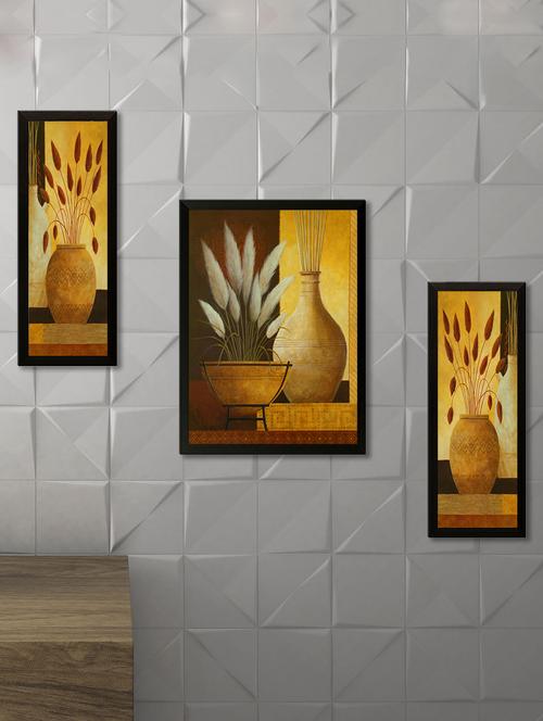 set of 3 flower pot digital reprint painting - 15547301 - Very Small Image - 1