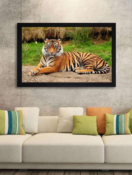 tiger large synthetic framed uv digital reprint painting - 15547325 - Very Small Image - 1