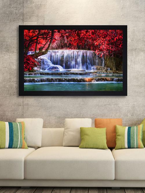 natural waterfall large synthetic framed uv digital reprint painting - 15547362 - Very Small Image - 1