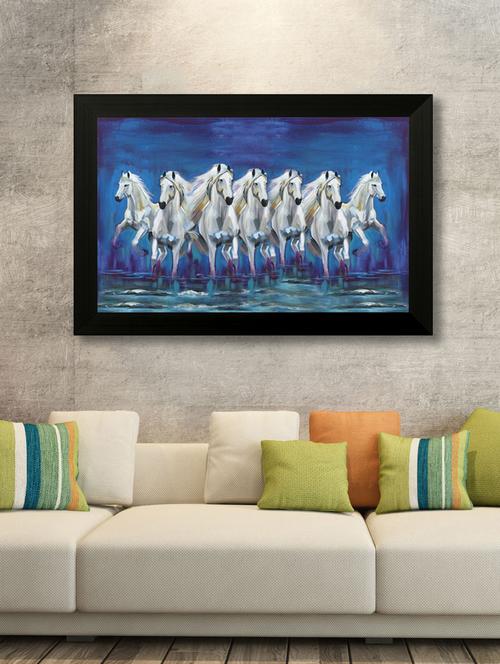 seven horses uv textured framed digital reprint painting - 15547381 - Very Small Image - 1