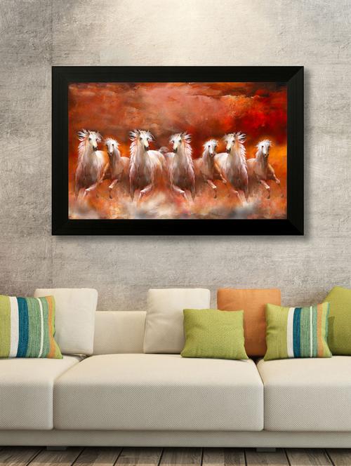 seven horses uv textured framed digital reprint painting - 15547382 - Very Small Image - 1