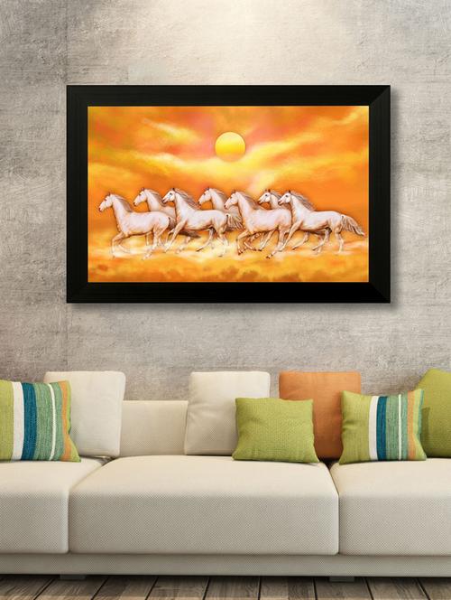 seven horses uv textured framed digital reprint painting - 15547383 - Very Small Image - 1