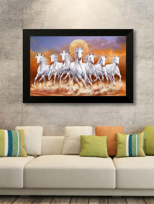 seven horses uv textured framed digital reprint painting - 15547396 - Very Small Image - 1
