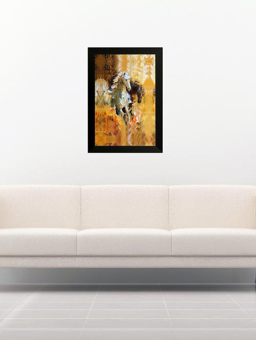 horses modern art digital reprint painting - 15547438 - Very Small Image - 1