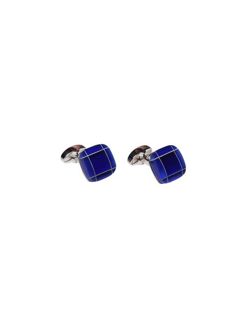 blue metal cufflink - 15547755 - Very Small Image - 1