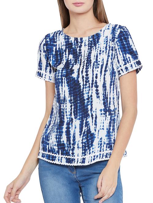 tie & dye lace detailed top - 15547799 - Very Small Image - 1