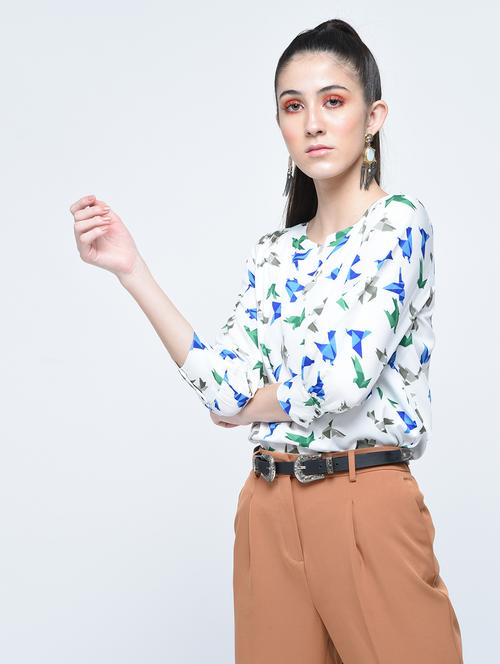 origami cuffed sleeved top - 15557621 - Very Small Image - 1