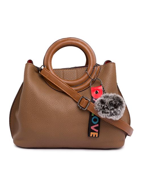 tan leatherette (pu) sling bag - 15558816 - Very Small Image - 1