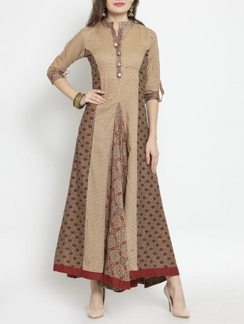 printed flared kurta - 15558833 - Very Small Image - 1