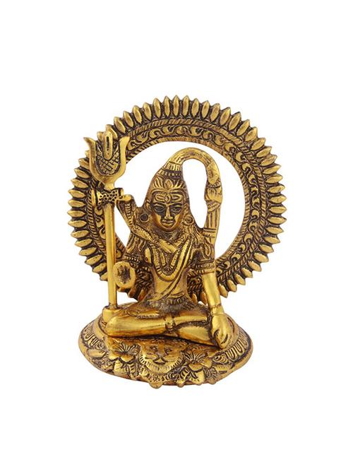 shiva sitting in metal antique golden finish by handicrafts paradise - 15558965 - Very Small Image - 1