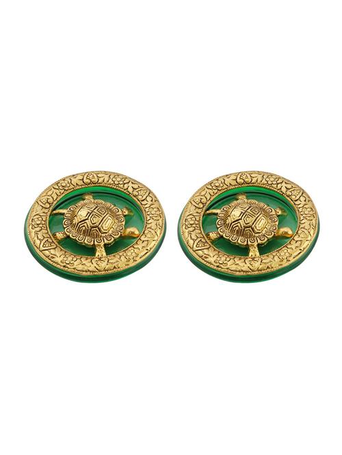 tortoise pair in metal and green glass by handicrafts paradise - 15559006 - Very Small Image - 1