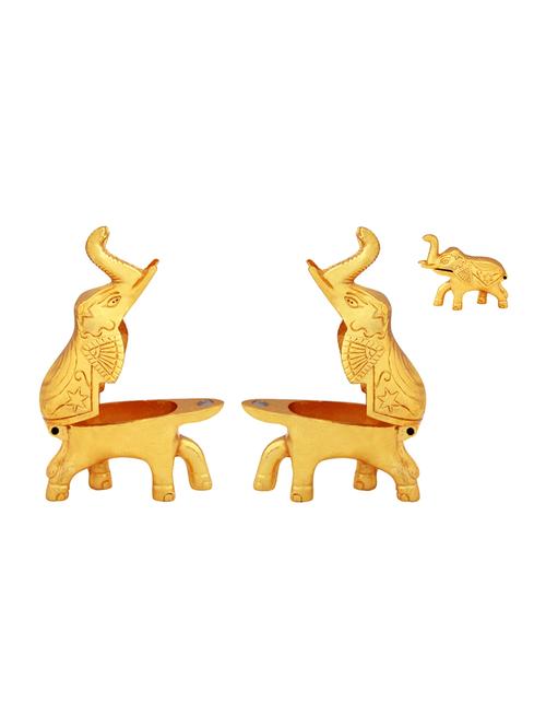 pair of roli tikka haldi kumkum double holder in metal swan shaped by handicrafts paradise - 15559009 - Very Small Image - 1