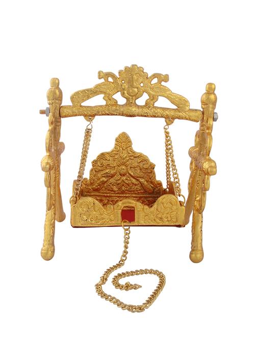 jhoola swing paalna folding style big in metal with peacock motiff by handicrafts paradise - 15559046 - Very Small Image - 1