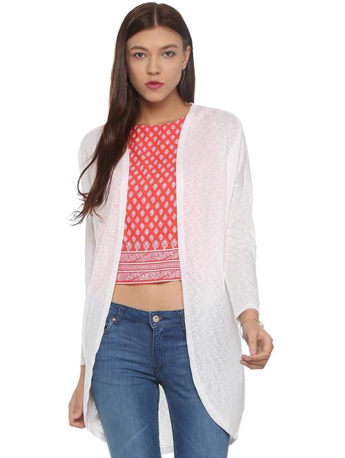 dropped shoulder long shrug - 15559556 - Very Small Image - 1