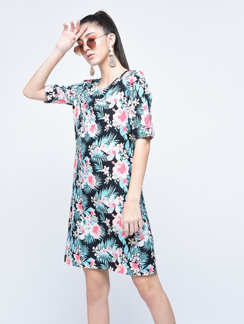 tropical print shift dress - 15560011 - Very Small Image - 1