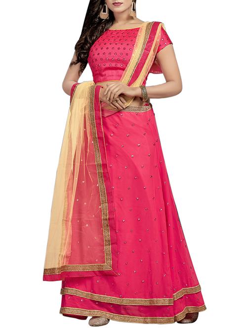 sequined a-line lehenga - 15560066 - Very Small Image - 1