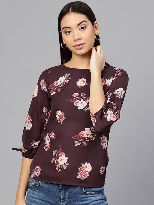 knotted detail sleeve top - 15560179 - Very Small Image - 1