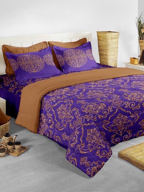double bed cotton comforter with silken filling - 15560332 - Very Small Image - 1
