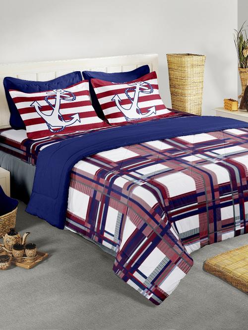 double bed cotton comforter with silken filling - 15560339 - Very Small Image - 1