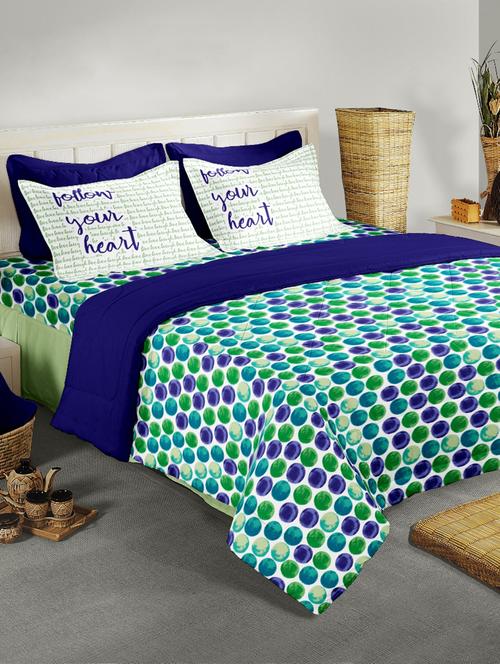 double bed cotton comforter with silken filling - 15560343 - Very Small Image - 1