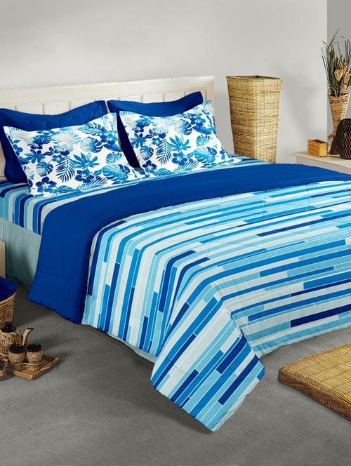 double bed cotton comforter with silken filling - 15560350 - Very Small Image - 1