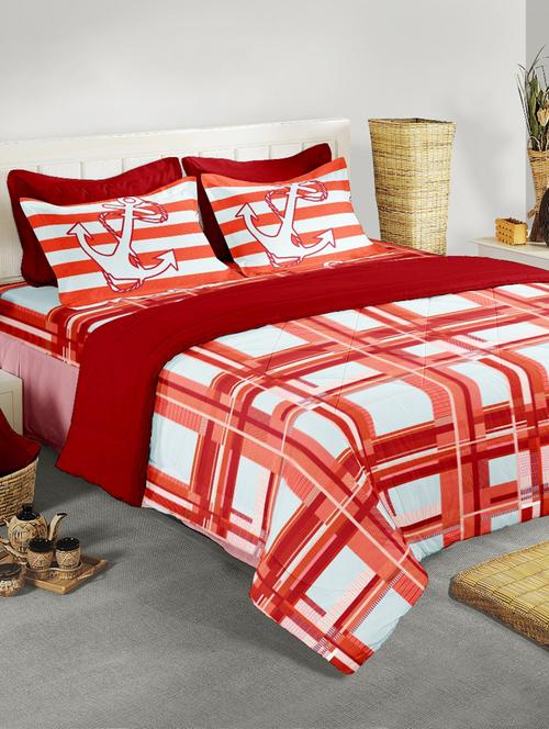 double bed cotton comforter with silken filling - 15560355 - Very Small Image - 1