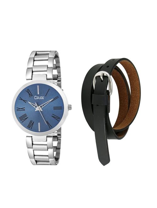 crude rg2535 round dial analog watch with leather strap - 15560643 - Very Small Image - 1