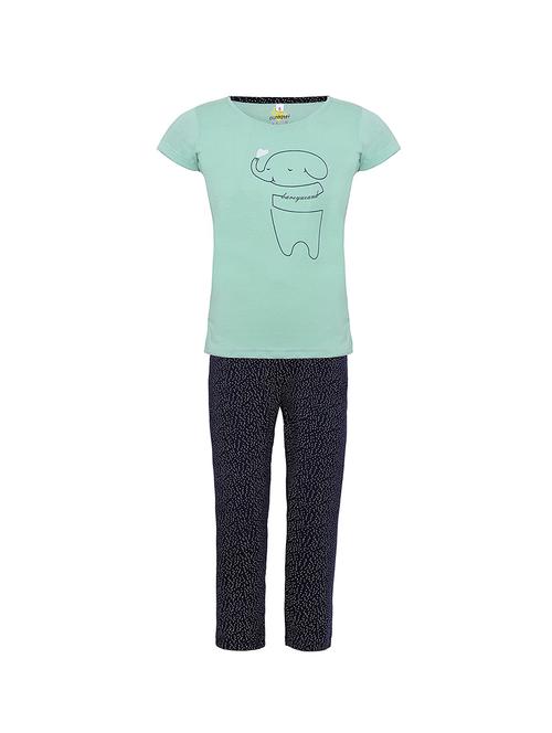 green cotton pyjama set - 15561369 - Very Small Image - 1