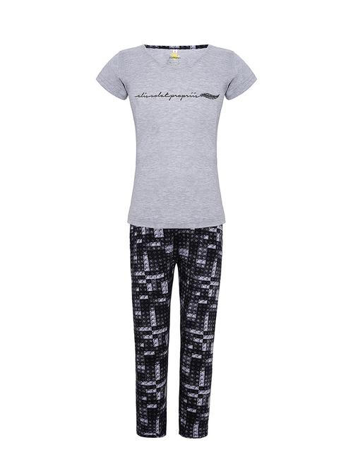 grey cotton pyjama set - 15561370 - Very Small Image - 1