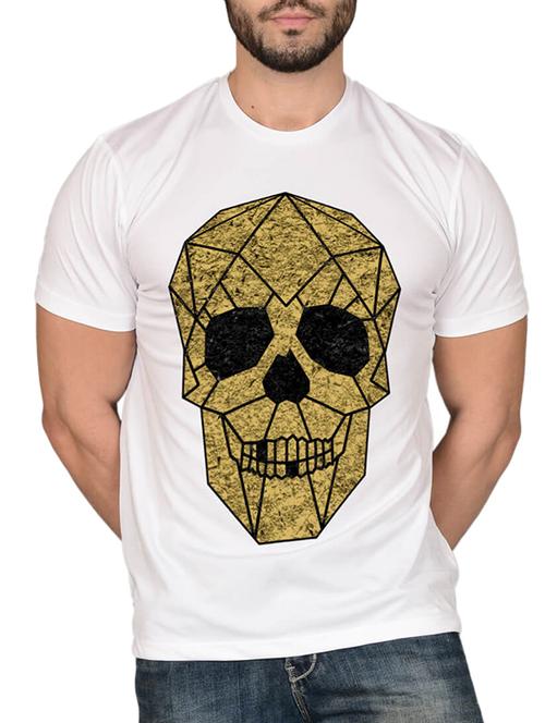 white cotton blend front print t-shirt - 15561733 - Very Small Image - 1