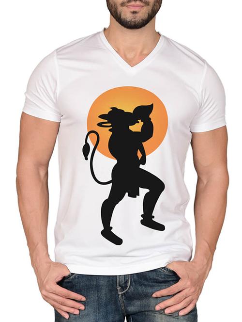 white cotton blend front print t-shirt - 15561789 - Very Small Image - 1