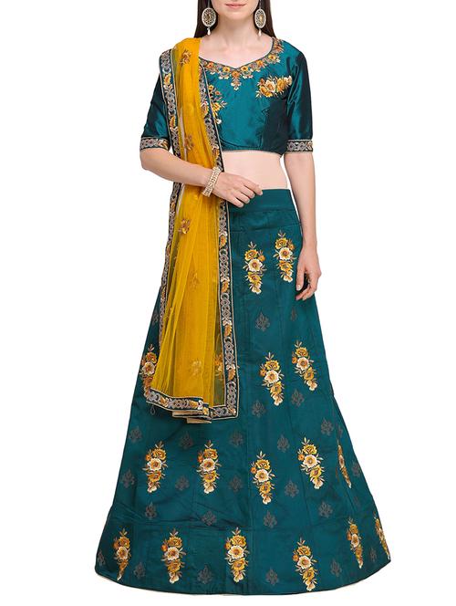 embroidered a-line lehenga - 15564188 - Very Small Image - 1