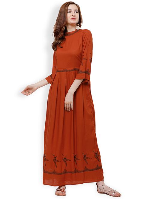 pleated waist maxi dress - 15564350 - Very Small Image - 1