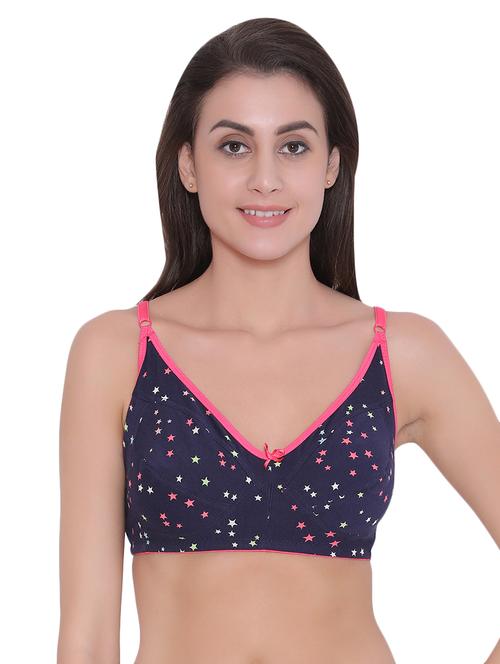 star print bow detail bra - 15564967 - Very Small Image - 1