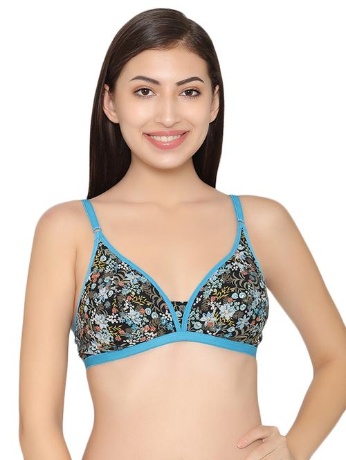 floral plung neck bra - 15564994 - Very Small Image - 1
