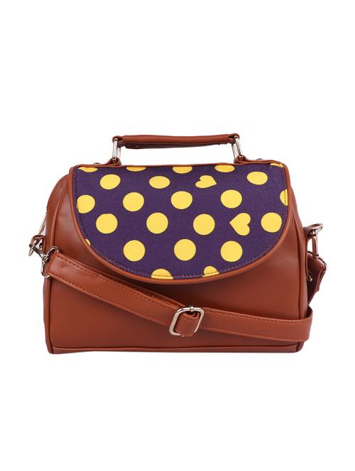 purple leatherette (pu) sling bag - 15566412 - Very Small Image - 1