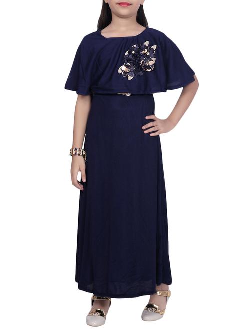 navy blue chiffon gown - 15567592 - Very Small Image - 1