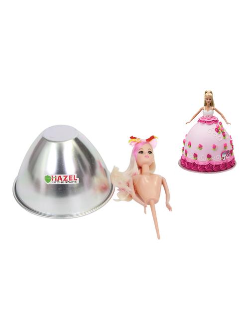 aluminium doll frock cake mould small 17.5 cm x 11.5 cm - 15567621 - Very Small Image - 1