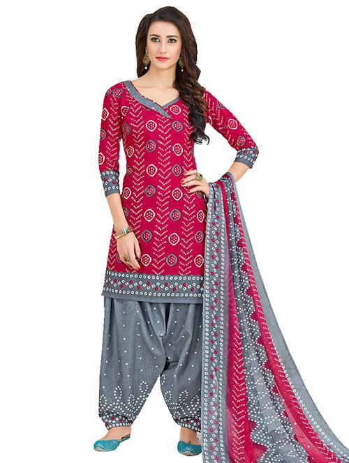 printed unstitched salwar suit - 15567828 - Very Small Image - 1