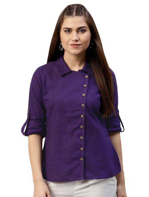 extended placket roll up sleeved shirt - 15568113 - Very Small Image - 1