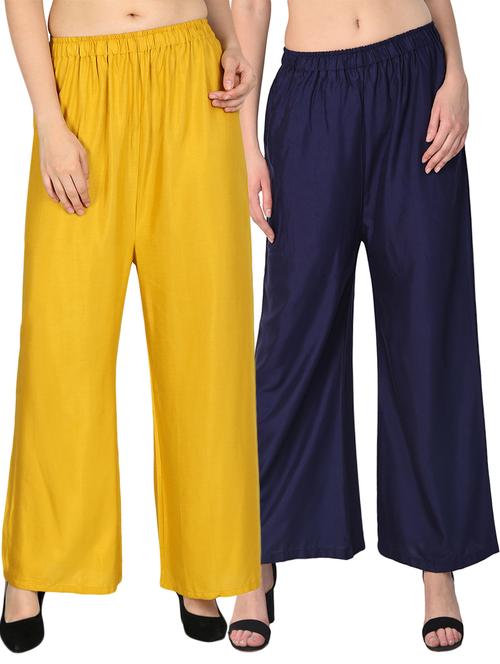 set of 2 high waist straight palazzo - 15568180 - Very Small Image - 1