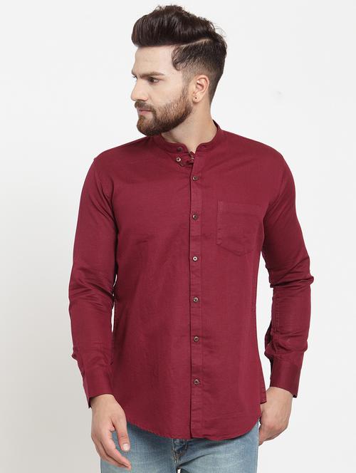 red cotton casual shirt - 15569578 - Very Small Image - 1