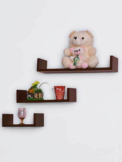 u-shaped floating set of 3 wall shelf - 15569956 - Very Small Image - 1