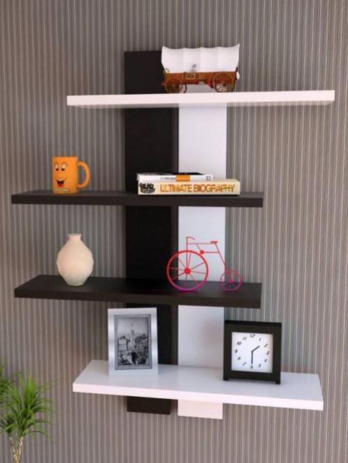 ladder shape 4 tier designer wall shelf - 15569990 - Very Small Image - 1