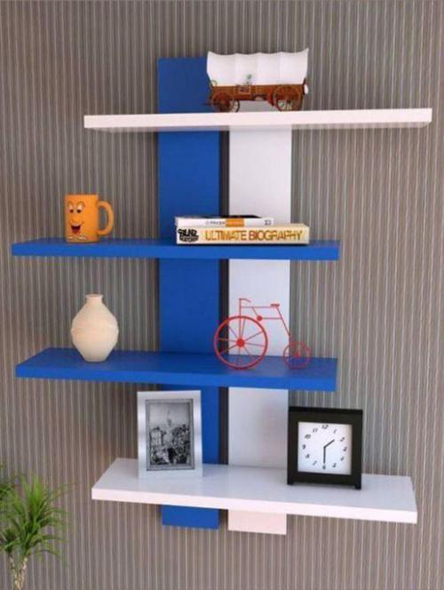 ladder shape 4 tier designer wall shelf - 15569993 - Very Small Image - 1