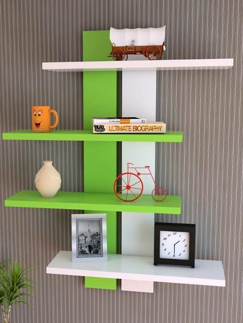 ladder shape 4 tier designer wall shelf - 15569994 - Very Small Image - 1