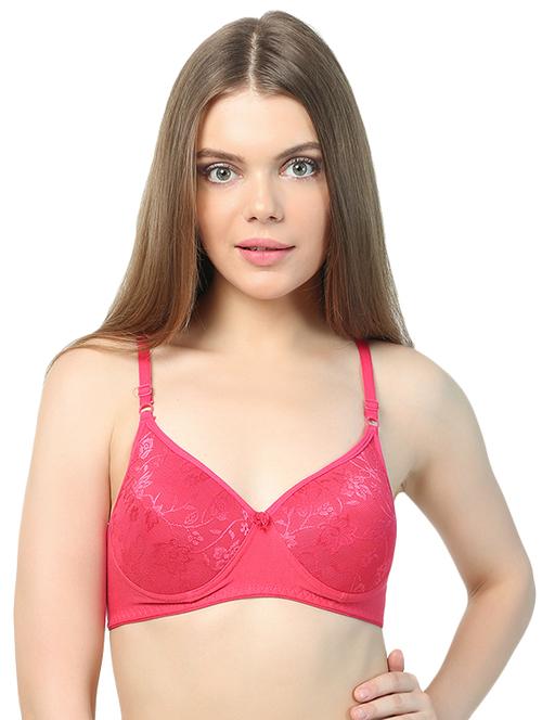 pink polyester regular bra - 15570343 - Very Small Image - 1