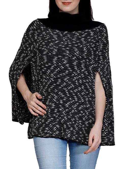 turtle neck knitted poncho - 15570480 - Very Small Image - 1