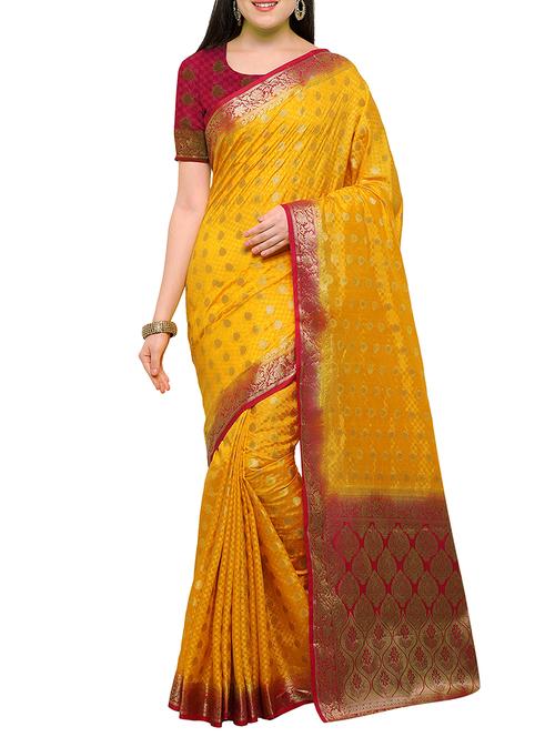 zari motifs kanjivaram saree with blouse - 15572678 - Very Small Image - 1