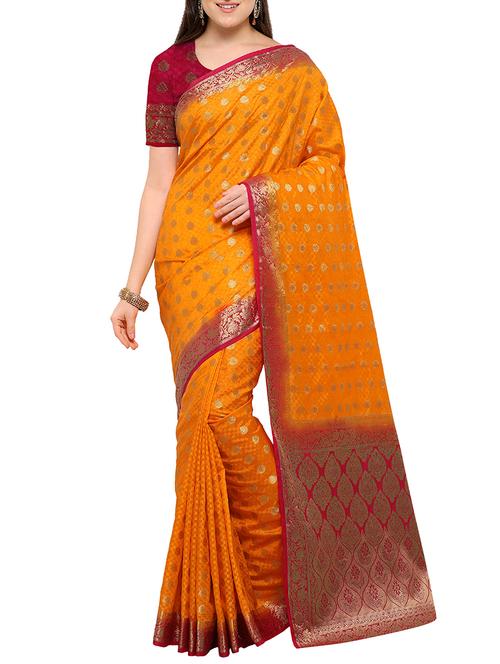 zari motifs kanjivaram saree with blouse - 15572680 - Very Small Image - 1